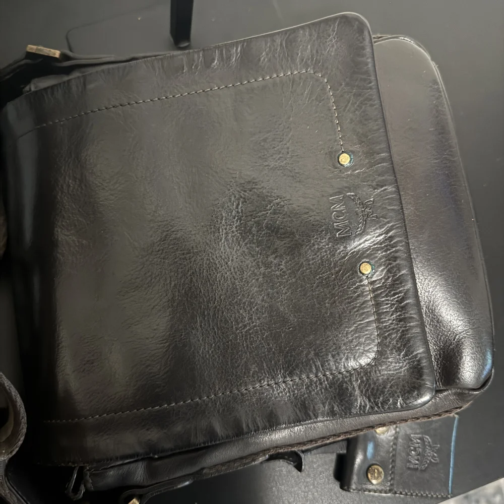MCM Leather Messenger Bag